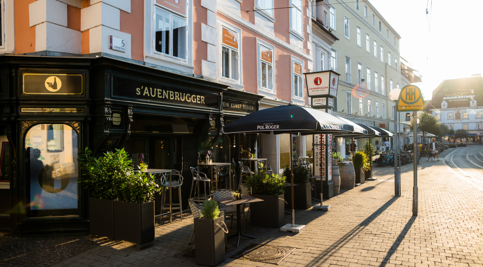 Weinbar Auenbrugger, a wine bar in Graz, Austria.