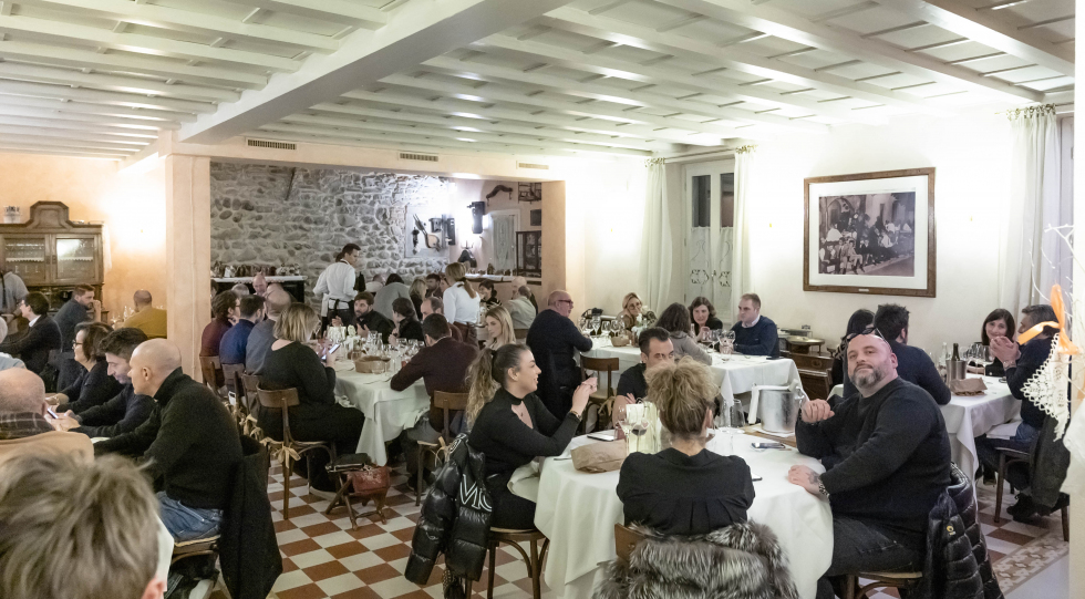 Trattoria Visconti, a restaurant in Ambivere, Italy.