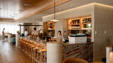 Interior and kitchen counter at Station Road restaurant in Adelaide, South Australia.