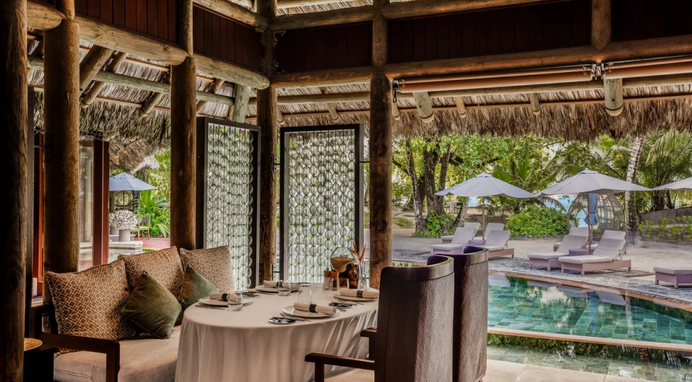 Cyann Restaurant, a restaurant and hotel in Mahé, Seychelles.