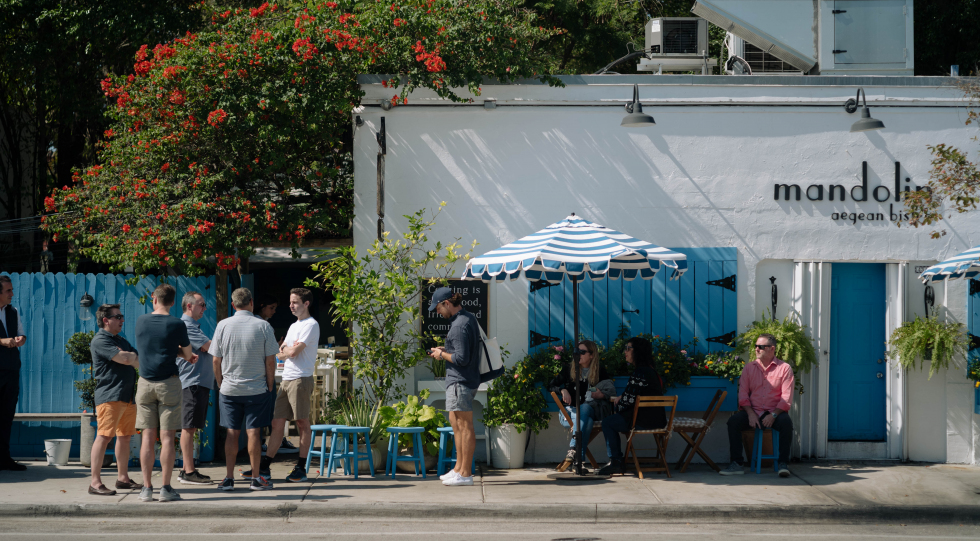 Mandolin Aegean Bistro, a restaurant in Miami, USA.