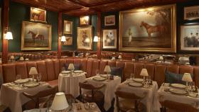 The Polo Bar, a restaurant in New York City, USA.