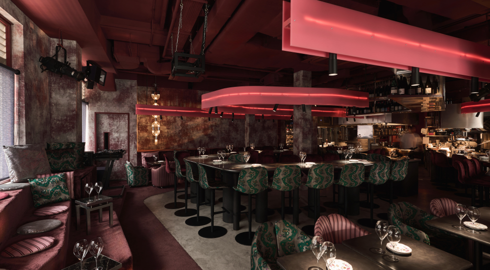 Interior of Big Wine Freaks wine bar/restaurant, Singapore.