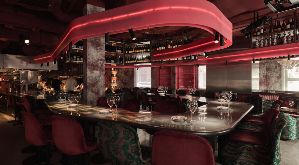 Interior of Big Wine Freaks wine bar/restaurant, Singapore.