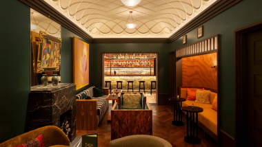 Chez Fifi, a restaurant in New York City, USA.