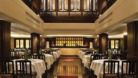 Interior of Spring Moon, Hong Kong.