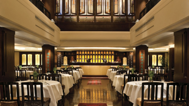 Interior of Spring Moon, Hong Kong.