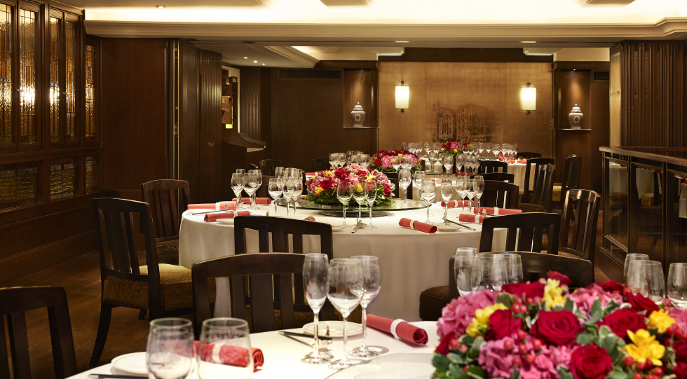 Interior of Spring Moon, Hong Kong.