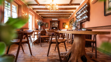 Interior of Trattoria al Cacciatore della Subida, Cormons, Italy.
