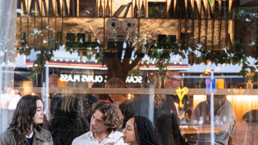 The terrace of Panu restaurant, Oslo, Norway.