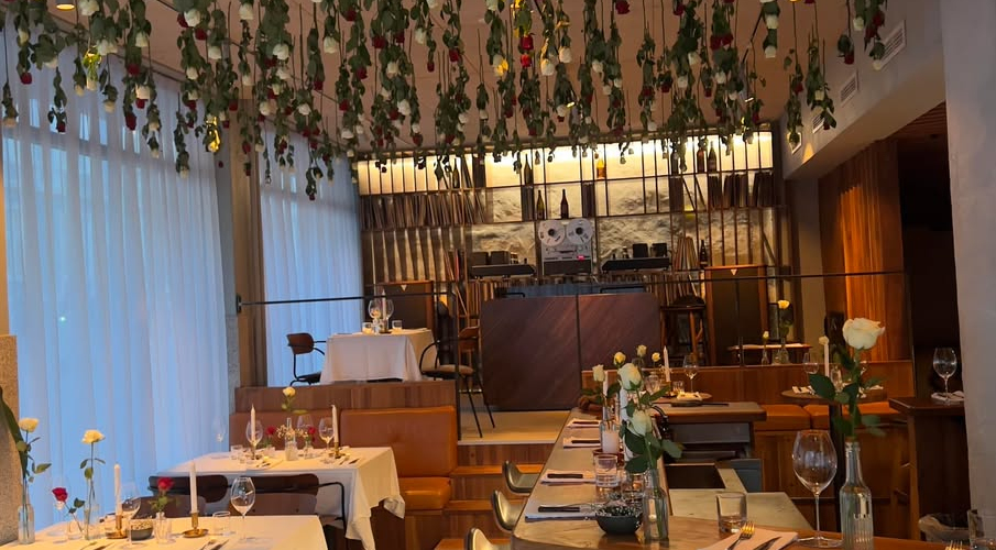 Interior of Panu restaurant, Oslo, Norway.