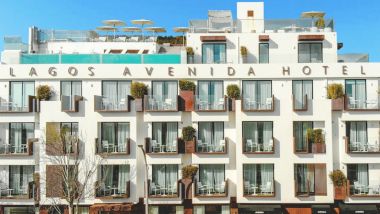 Exterior of Avenida Restaurante, Lagos, Portugal.