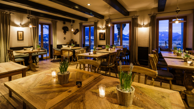 Käfer Gut Kaltenbrunn, a wine bar and restaurant in Gmund am Tegernsee, Germany.