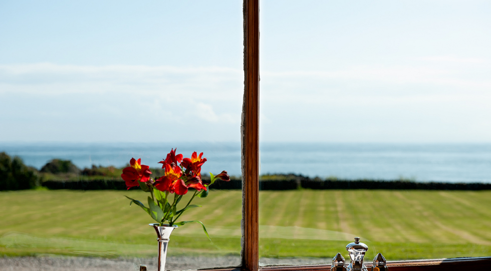 Knockinaam Lodge Hotel, a restaurant and hotel in Stranraer, UK.