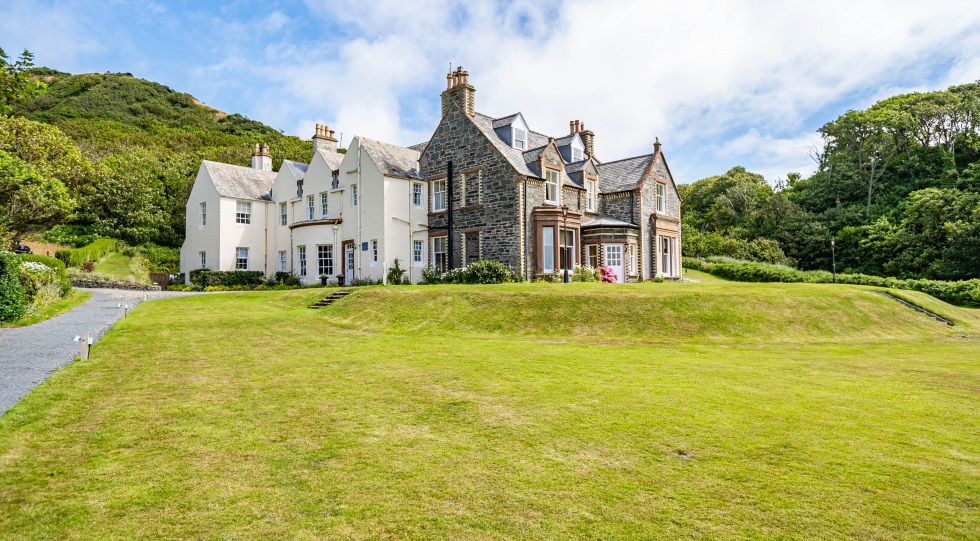 Knockinaam Lodge Hotel, a restaurant and hotel in Stranraer, UK.