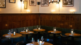 Interior of Veneur restaurant, Amsterdam, Netherlands.