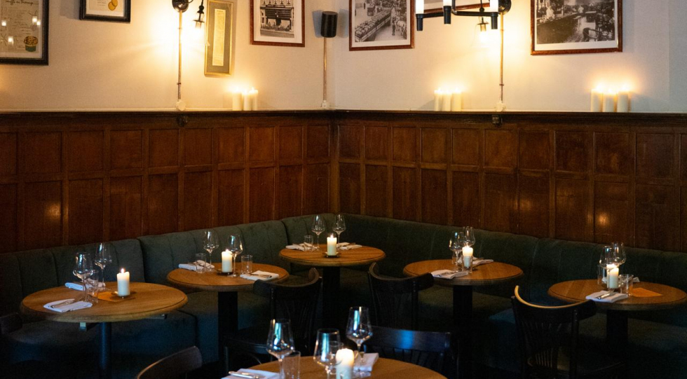 Interior of Veneur restaurant, Amsterdam, Netherlands.