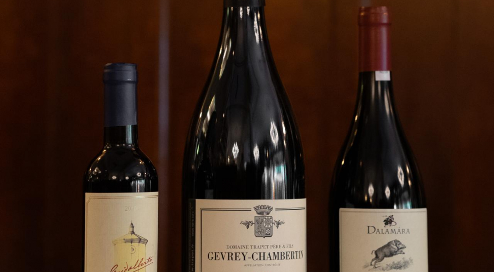 Bottles at Veneur restaurant, Amsterdam, Netherlands.