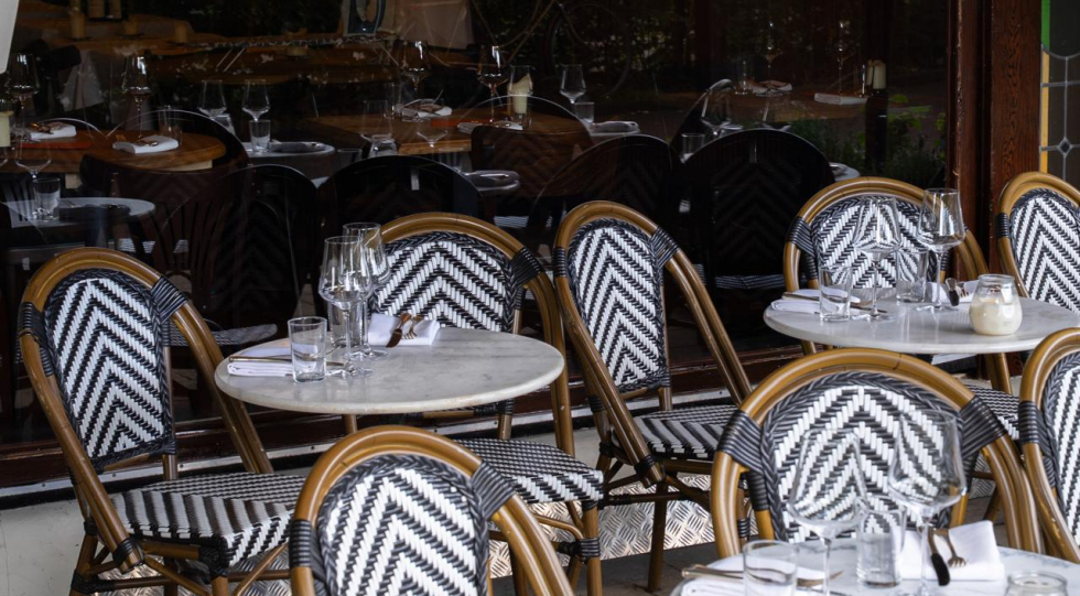 The terrace of Veneur restaurant, Amsterdam, Netherlands.