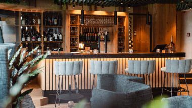 TOVINO, a hotel and wine bar in Tannheim, Austria.