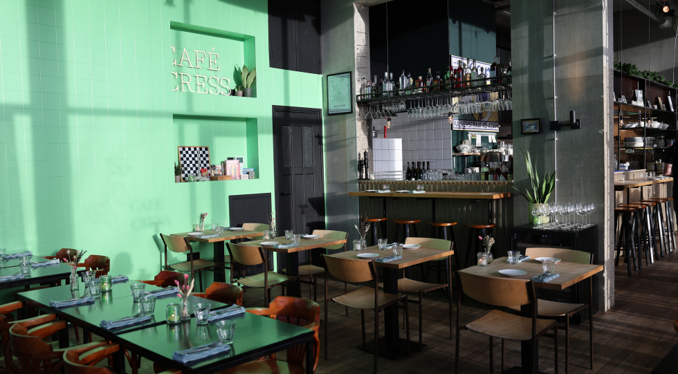 Café Cress, a restaurant in Amsterdam, Netherlands.