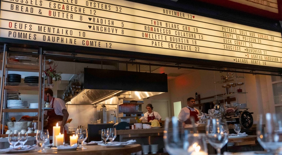 Verjus, a restaurant and wine bar in San Francisco, USA.