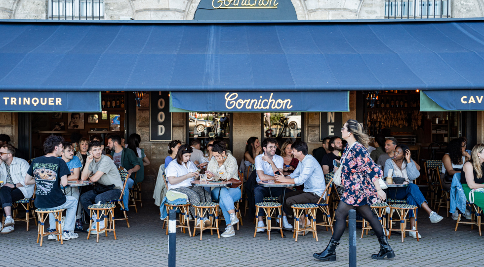 Cornichon, a wine bar in Bordeaux, France.