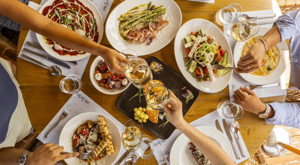 Table view of AVENUE - Modern Cuisine, Thessaloniki, Greece.