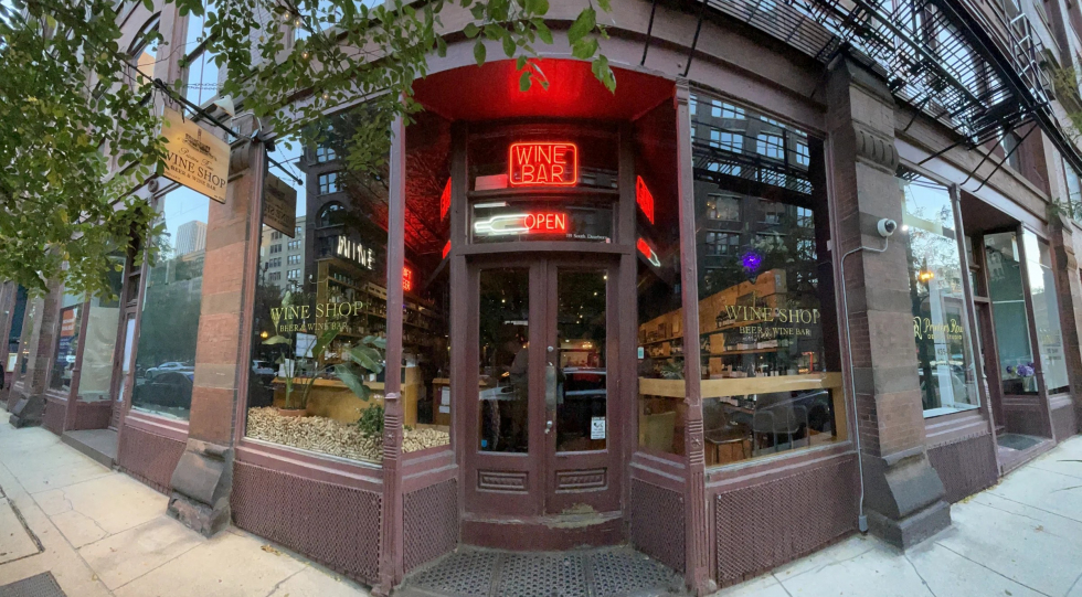 Printers Row Wine Shop, a wine bar in Chicago, USA.