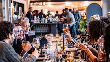 Bronzeville Winery, a wine bar and restaurant in Chicago, USA.