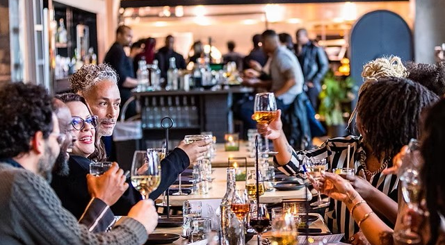 Bronzeville Winery, a wine bar and restaurant in Chicago, USA.