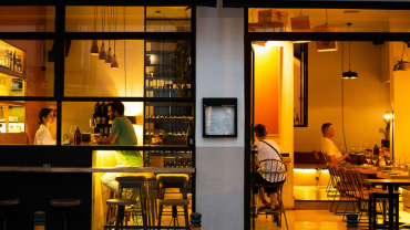 Exterior of Materia Prima, Athens, Greece.