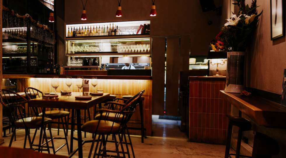Interior of Materia Prima, Athens, Greece.