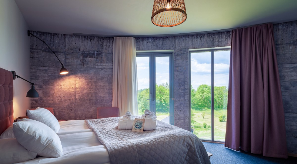 Interior of Hotell Mossbylund, Skivarp, Sweden.