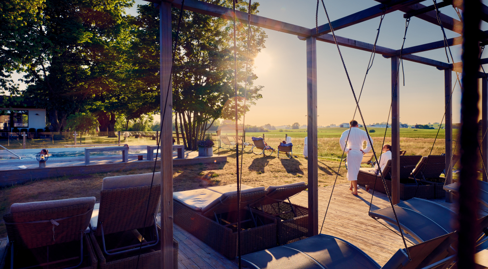Exterior of Hotell Mossbylund, Skivarp, Sweden.
