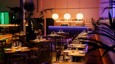 The dining room of UMA restaurant, Tallinn, Estonia (a Michelin Bib Gourmand).