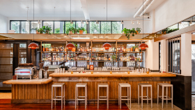 Interior of Delfina, San Francisco, USA.
