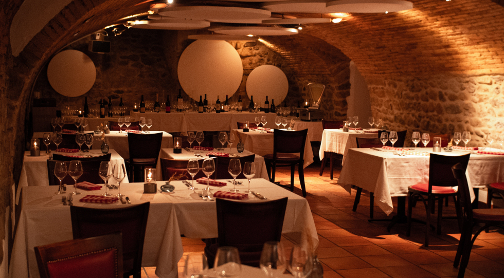 Salle voûtée Bistrot du Lion d'Or Carouge, Switzerland.
