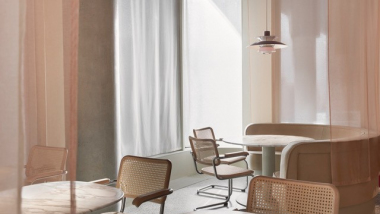 Interior of Mon Oncle restaurant, Oslo, Norway.