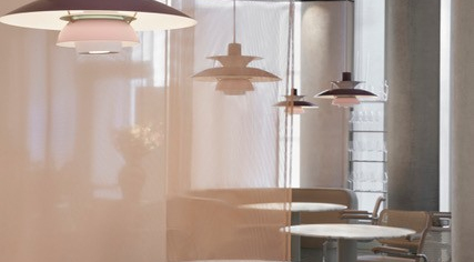 Interior of Mon Oncle restaurant, Oslo, Norway.