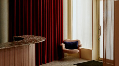 Interior of Mon Oncle restaurant, Oslo, Norway.