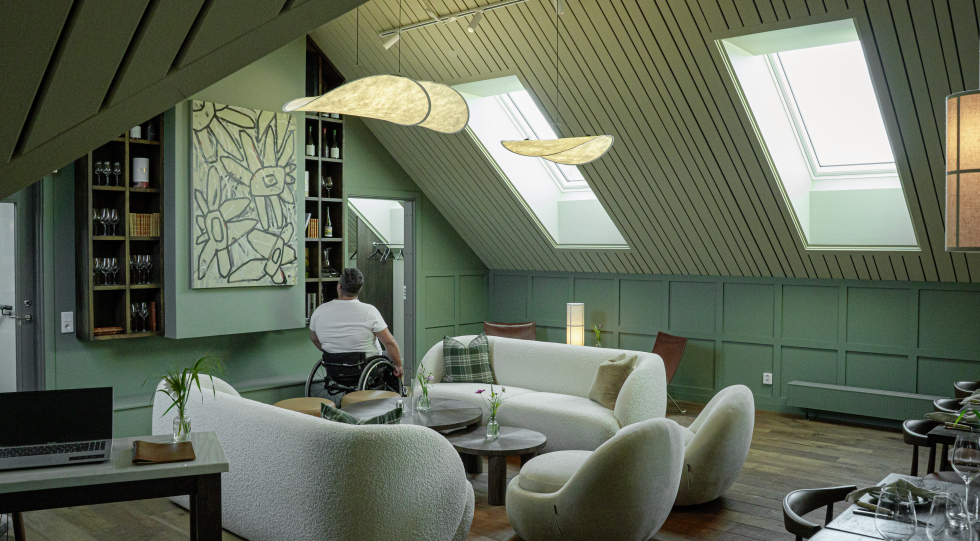 Interior of restaurant Flora, Båstad, Sweden.