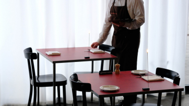 Tables at Café Restaurant Sandberg restaurant, Amsterdam, Netherlands.