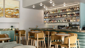 Interior of Poetica Bar & Grill, Sydney, Australia.