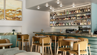 Interior of Poetica Bar & Grill, Sydney, Australia.