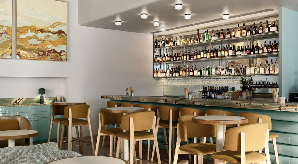 Interior of Poetica Bar & Grill, Sydney, Australia.