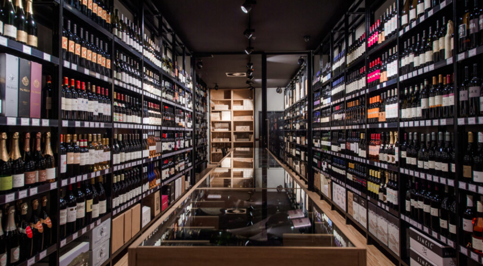 eVino wine bar in Ljubljana, Slovenia.
