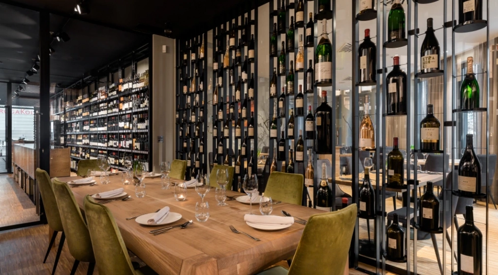 eVino, a wine bar in Ljubljana, Slovenia.