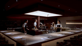 Interior of restaurant Juksunchae, Bangkok, Thailand.