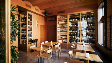 Interior of B vin restaurant, Oslo, Norway.
